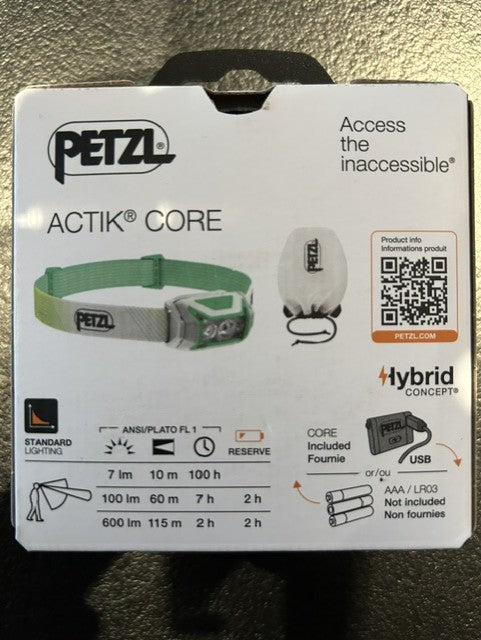 Petzl ACTIK CORE Advanced series 600 LUMEN