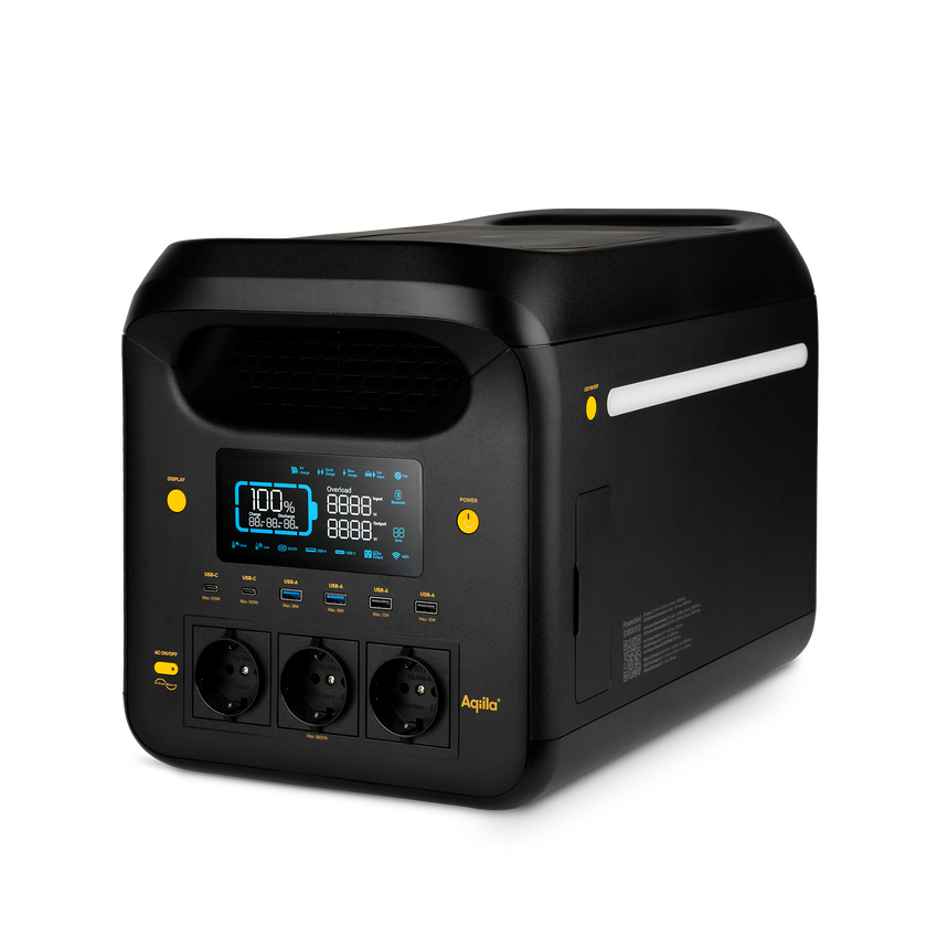 Aqiila Powerbird S1800 v2 – High-Power Draagbare Powerstation 1800W |App & Wi-Fi Bediening