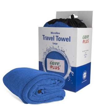 Care Plus® Travel Towel Microfibre Large – Blauw