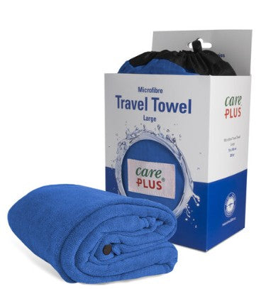 Care Plus® Travel Towel Microfibre Large – Blauw